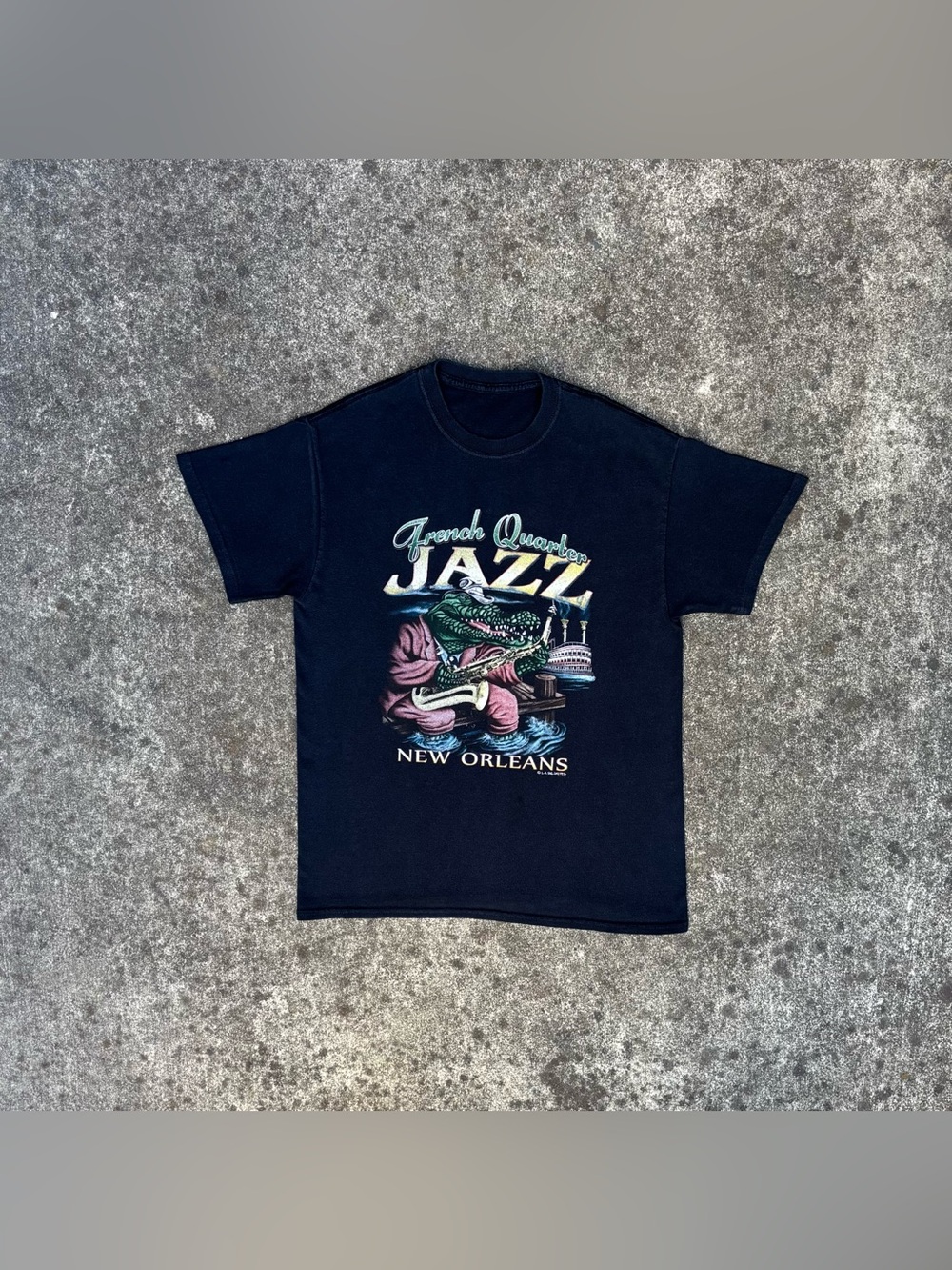 RARE Vintage Jazz French Quarter New Orleans Mens M Graphic T-Shirt Music Tees
